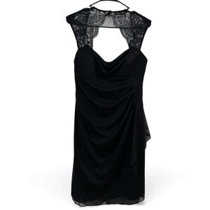 Scarlett Black Lace Back Cocktail Dress (Size 10)